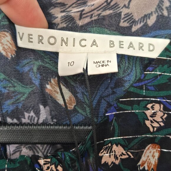 Veronica Beard Womens Peppa Floral Silk Blouson Mini Dress Cocktail Event 10 NWT - Picture 10 of 12